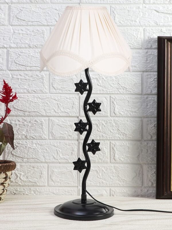 Off-White Vinatge Shade Iron Star lamp (12×25.2) Inches -5