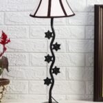 Multicolor Cotton Table lamp with Star Zig Zag Lamp (12×24.2) Inches -7