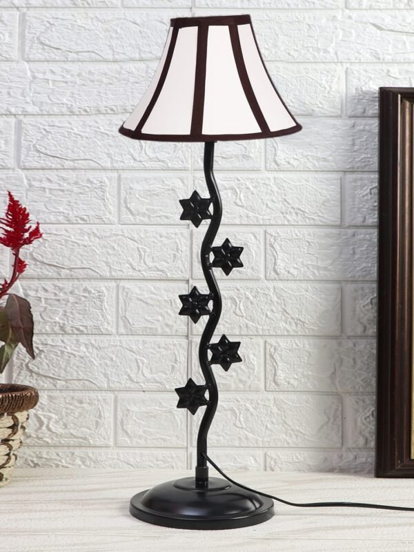 Multicolor Cotton Table lamp with Star Zig Zag Lamp (12×24.2) Inches -7