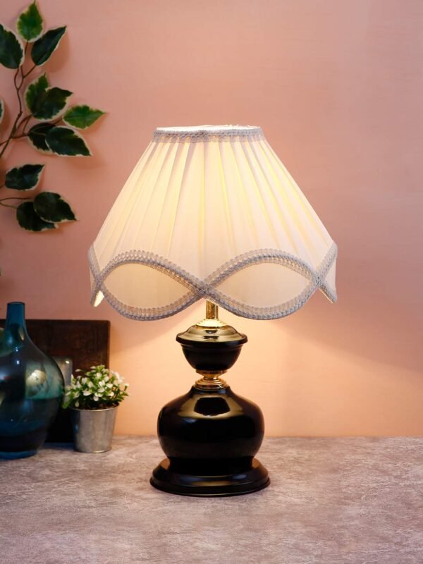Off-White Vinatge Shade Iron lamp (12×16.5) Inches -16