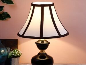 Multicolor Cotton Table lamp with Iron Lamp (12×16.5) Inches -18