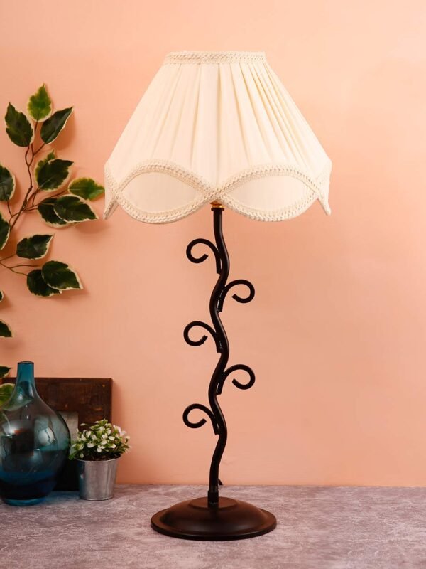Off-White Vinatge Shade Iron Arm lamp (12×25.2) Inches -19
