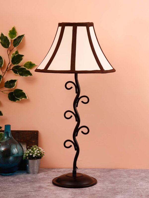 Multicolor Cotton Table lamp with Arm Iron Lamp (12×24.2) Inches -21