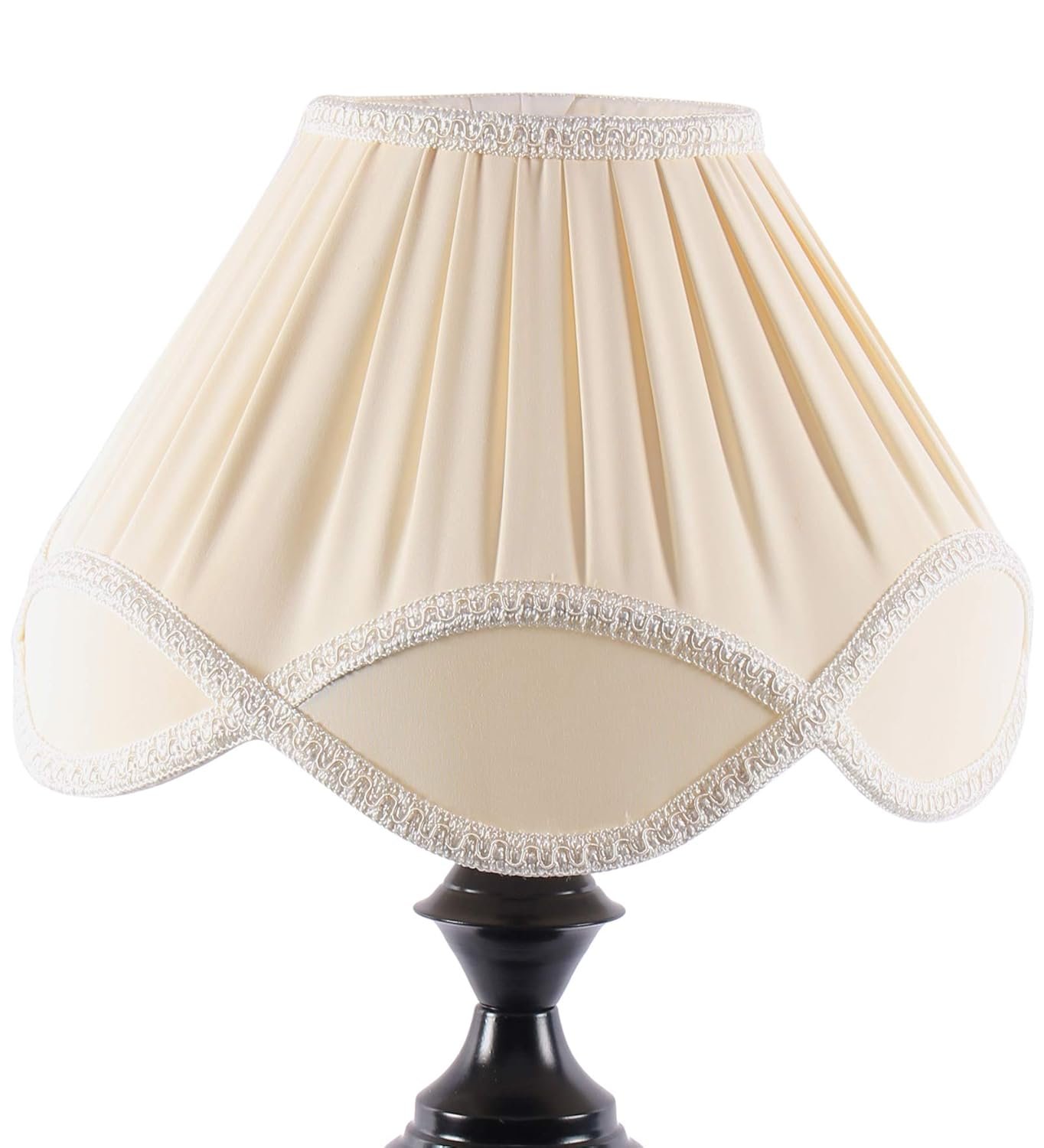 Vinatge Off-White Cotton Iron Table lamp (12x17.7) Inches -32