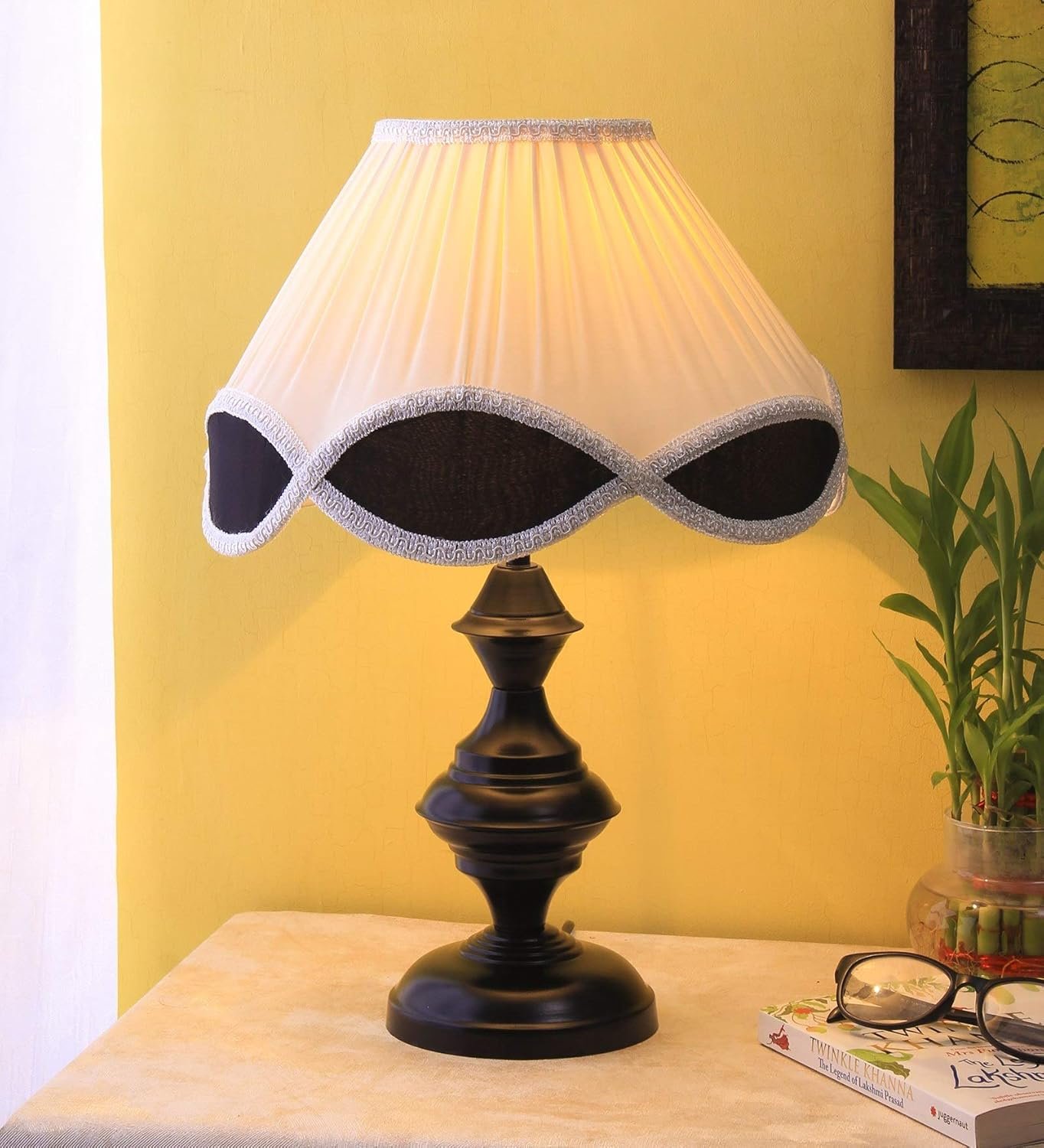 Vinatge Multi-Color Cotton Iron Table lamp (12x17.7) Inches -33