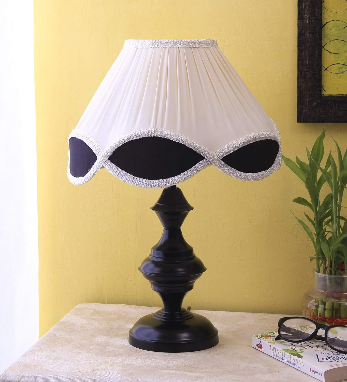 Vinatge Multi-Color Cotton Iron Table lamp (12x17.7) Inches -33