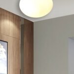 Milky Glass Flush Mounted Lamp