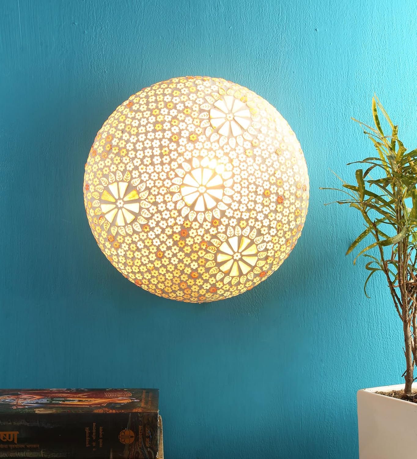 Multicolor Glass Mosaic Flush Mounted Lamp (FC12)