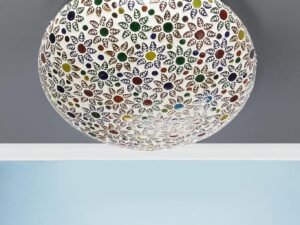Multicolor Glass Mosaic Flush Mounted Lamp (FC13)