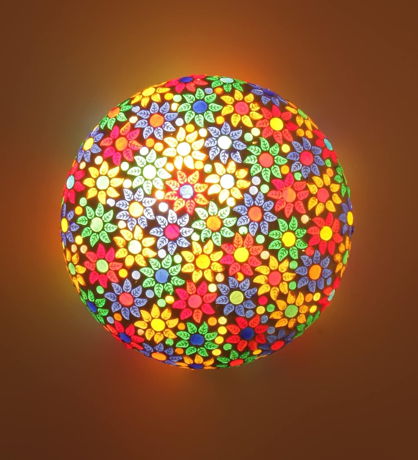 Multicolor Glass Mosaic Flush Mounted Lamp (FC13)