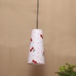 Multicolor Cotton Shade Hanging Lamp – – (5×21 inches) Height Adjsutable