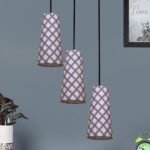 Multicolor Cotton Cluster Hanging Lamp – – (10×21 inches) Height Adjsutable-J