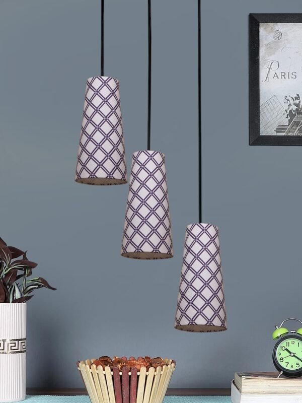 Multicolor Cotton Cluster Hanging Lamp – – (10×21 inches) Height Adjsutable-J