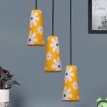 Multicolor Cotton Cluster Hanging Lamp – – (10×21 inches) Height Adjsutable-K