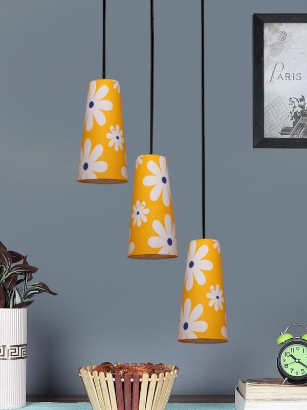 Multicolor Cotton Cluster Hanging Lamp – – (10×21 inches) Height Adjsutable-K