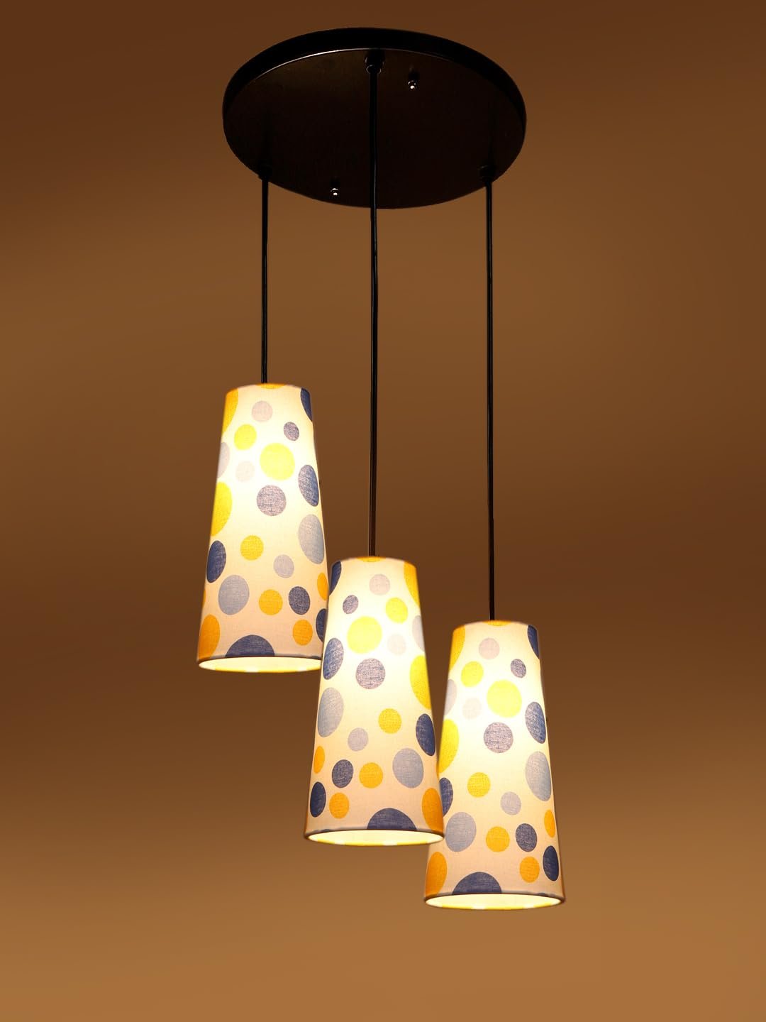 Multicolor Cotton Cluster Hanging Lamp - - (10x21 inches) Height Adjsutable