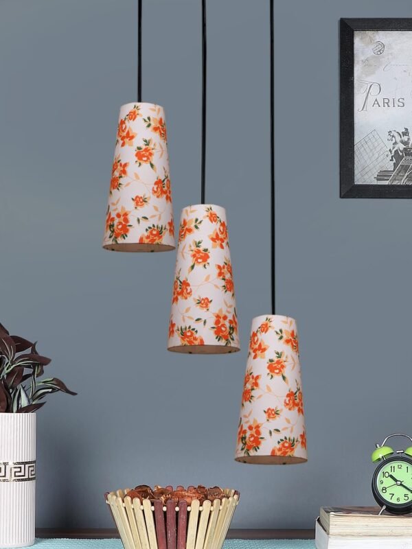 Multicolor Cotton Cluster Hanging Lamp – – (10×21 inches) Height Adjsutable-L