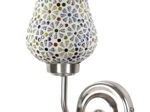 Steel Wall Lamp, Wall Decor, Wall Hanging Wood Light lamp,Vintage Wall Lamps, Industrial Wall Lights Decorative Home, Living Room, Indoor Outdoor Lighting- Mosaic Glass (Multicolor)-B