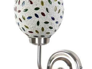 Steel Wall Lamp, Wall Decor, Wall Hanging Wood Light lamp,Vintage Wall Lamps, Industrial Wall Lights Decorative Home, Living Room, Indoor Outdoor Lighting- Mosaic Glass (Multicolor)-F