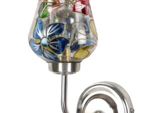 Steel Wall Lamp, Wall Decor, Wall Hanging Wood Light lamp,Vintage Wall Lamps, Industrial Wall Lights Decorative Home, Living Room, Indoor Outdoor Lighting- Mosaic Glass (Multicolor)-I