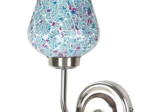 Steel Wall Lamp, Wall Decor, Wall Hanging Wood Light lamp,Vintage Wall Lamps, Industrial Wall Lights Decorative Home, Living Room, Indoor Outdoor Lighting- Mosaic Glass (Multicolor)-M