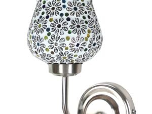 Steel Wall Lamp, Wall Decor, Wall Hanging Wood Light lamp,Vintage Wall Lamps, Industrial Wall Lights Decorative Home, Living Room, Indoor Outdoor Lighting- Mosaic Glass (Multicolor)-N