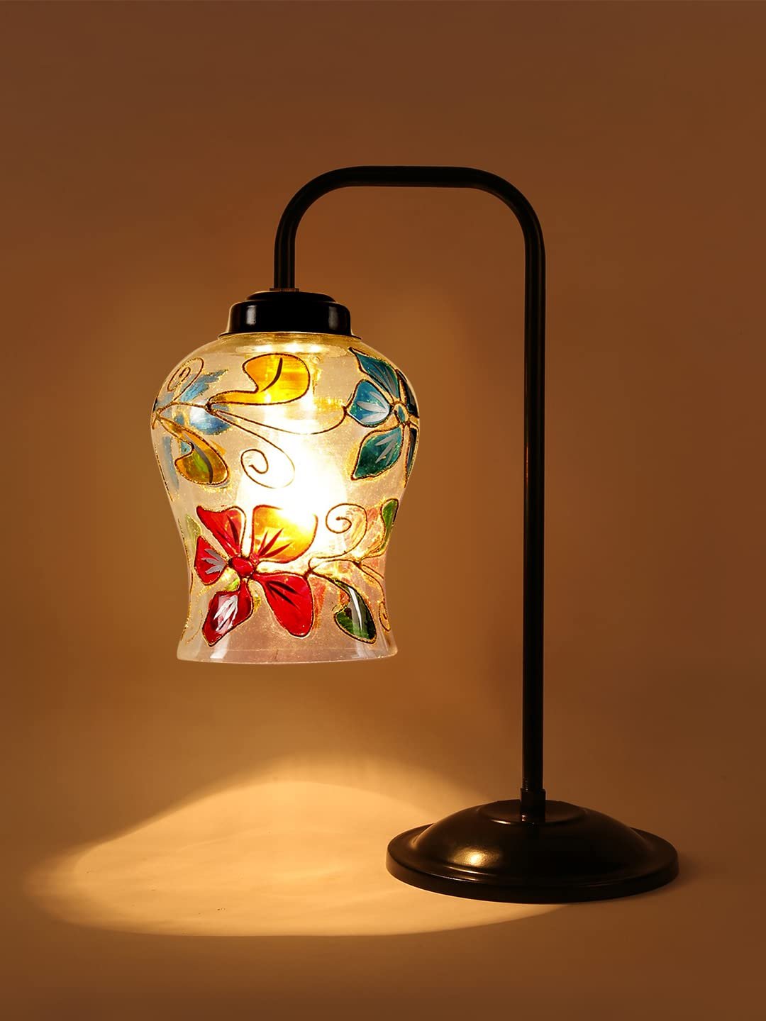 Multi Color Mosaic Glass Iron Table Lamp (Glass06)