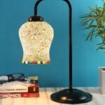 Multi Color Mosaic Glass Iron Table Lamp (GLASS09)
