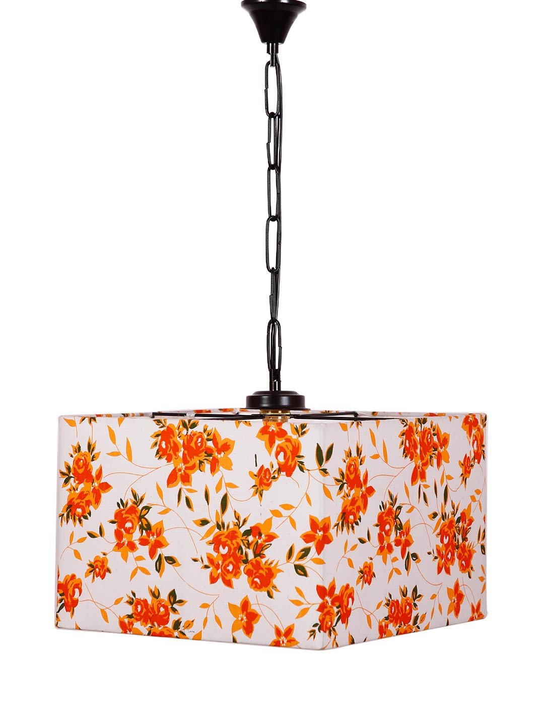 Multicolor Cotton Square Hanging Lamp