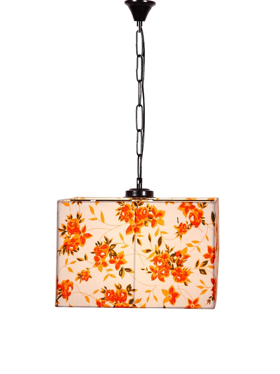 Multicolor Cotton Square Hanging Lamp