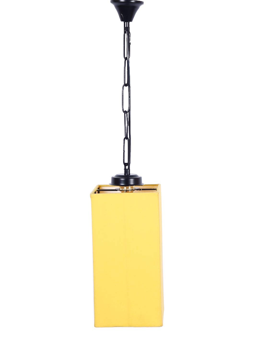 HL36, Yellow Cotton Square Hanging Lamp