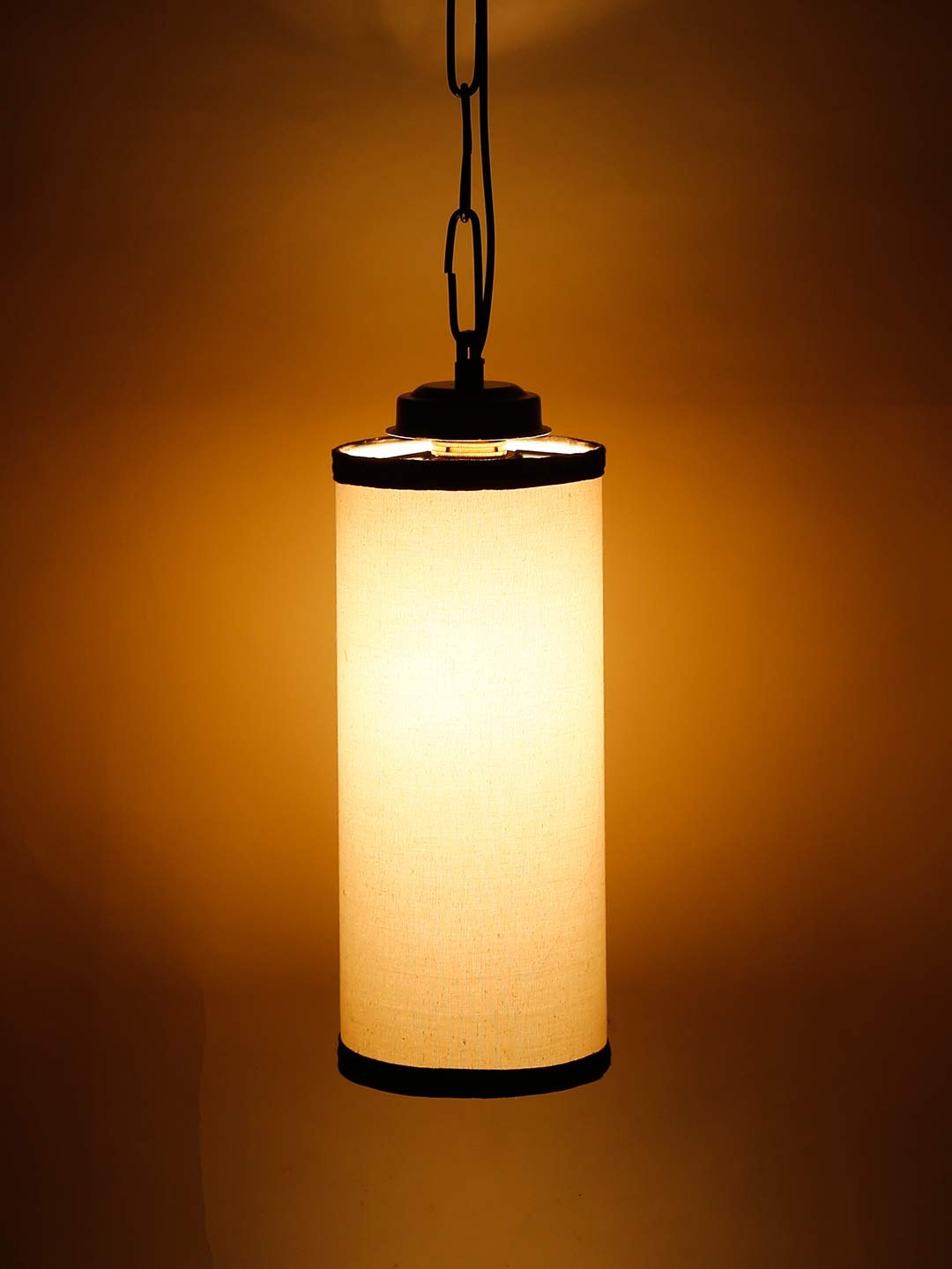 Multicolor Cotton Cylindrical Hanging Lamp