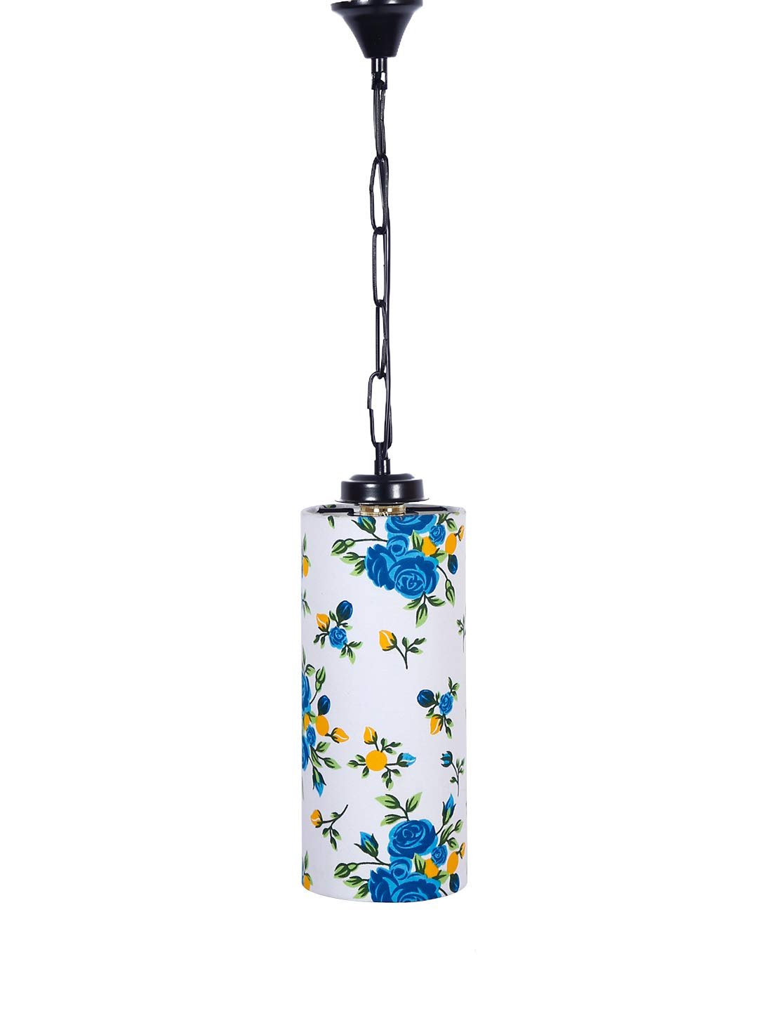 Multicolor Cotton Cylindrical Hanging Lamp