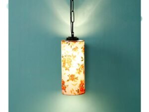 Multicolor Cotton Cylindrical Hanging Lamp