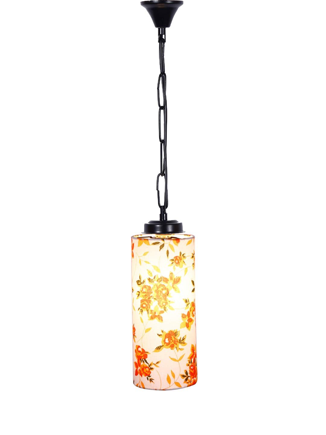 Multicolor Cotton Cylindrical Hanging Lamp