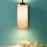 Multicolor Cotton Cylindrical Hanging Lamp