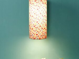 Multicolor Cotton Cylindrical Hanging Lamp