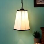 Multicolor Cotton Pyramid Hanging Lamp