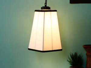 Multicolor Cotton Pyramid Hanging Lamp