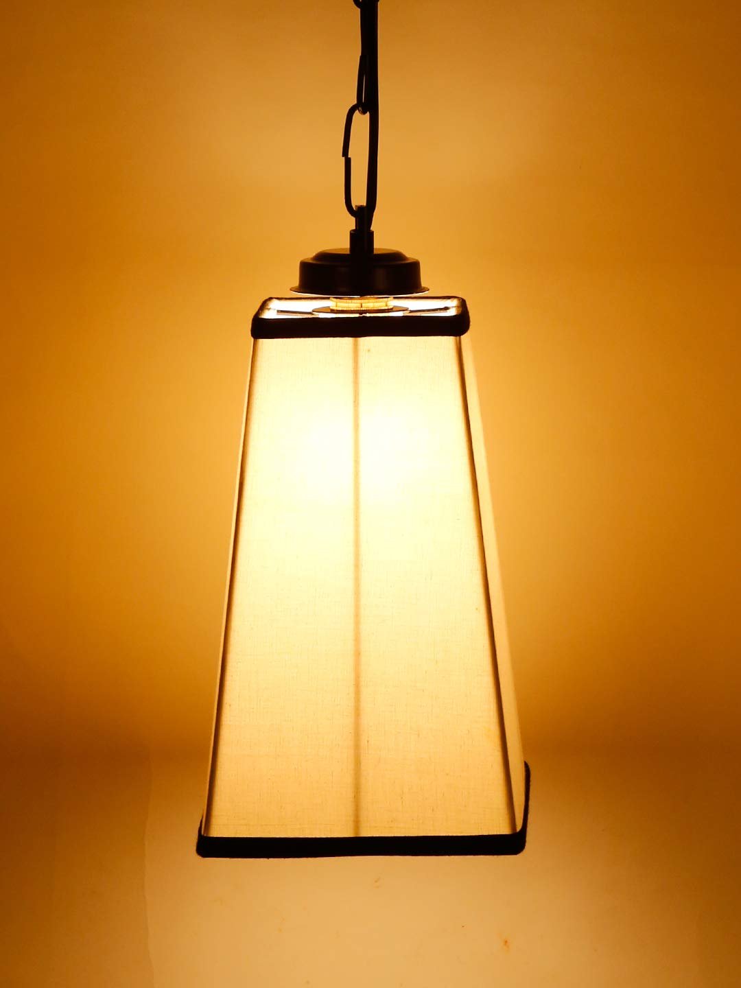 Multicolor Cotton Pyramid Hanging Lamp