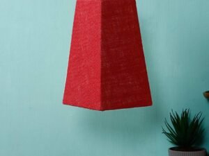 Maroon Jute Pyramid Hanging Lamp
