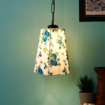 Multicolor Cotton Pyramid Hanging Lamp