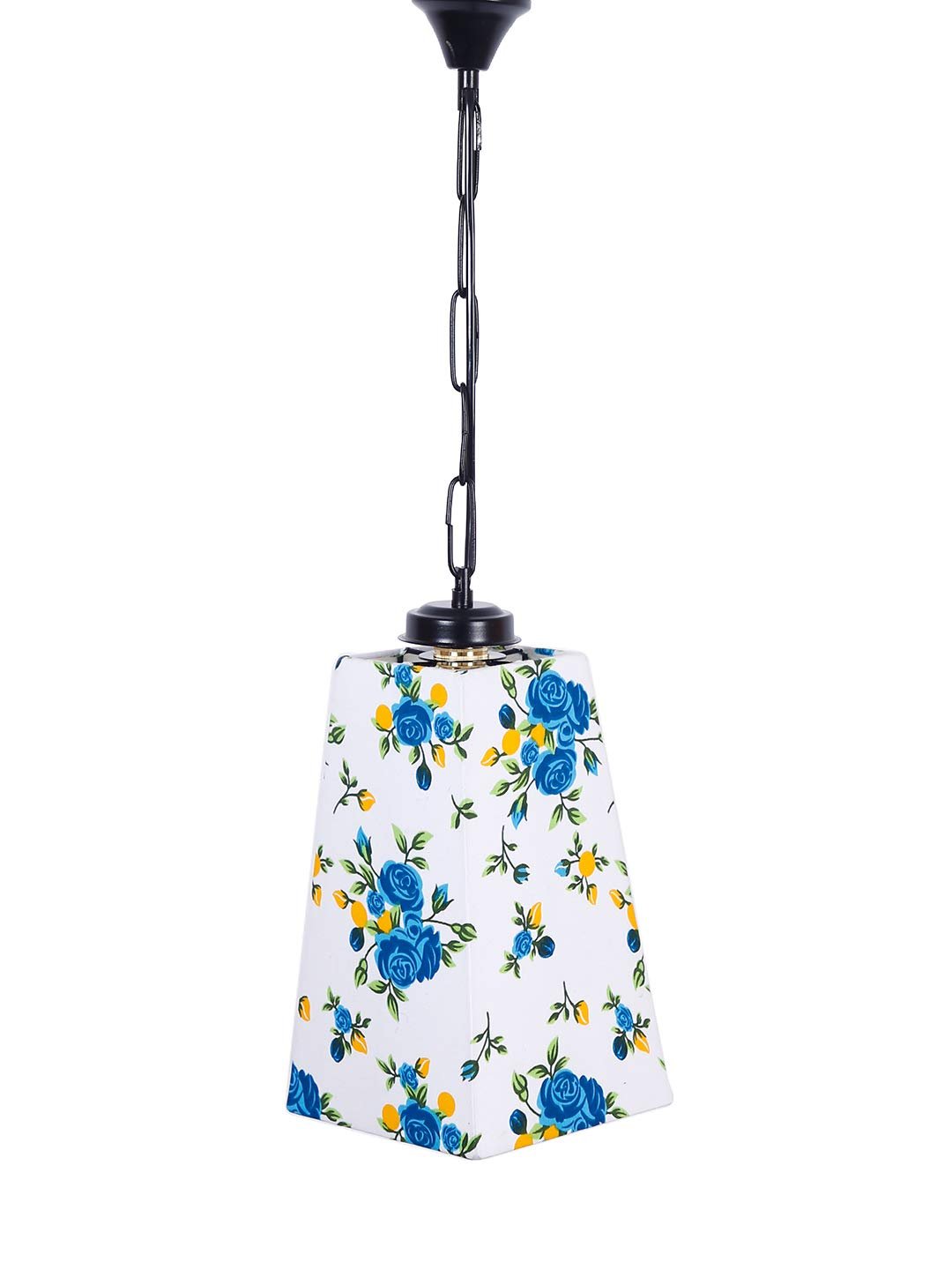 Multicolor Cotton Pyramid Hanging Lamp