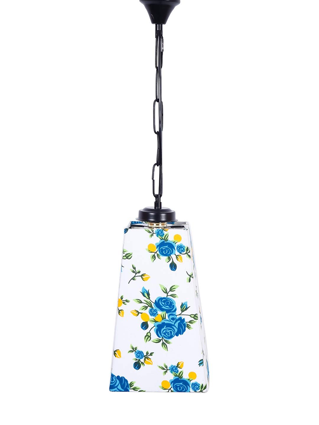 Multicolor Cotton Pyramid Hanging Lamp