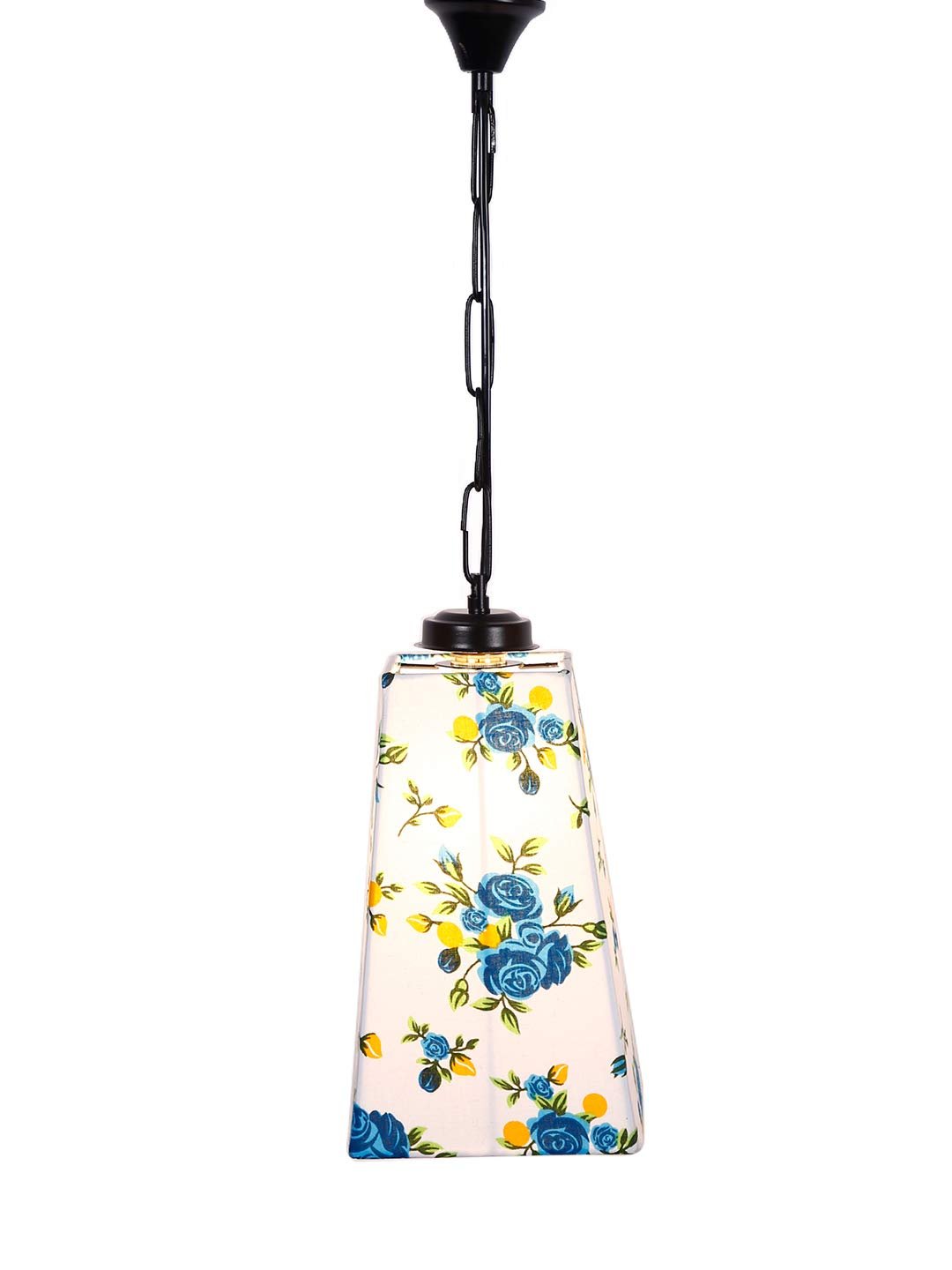 Multicolor Cotton Pyramid Hanging Lamp