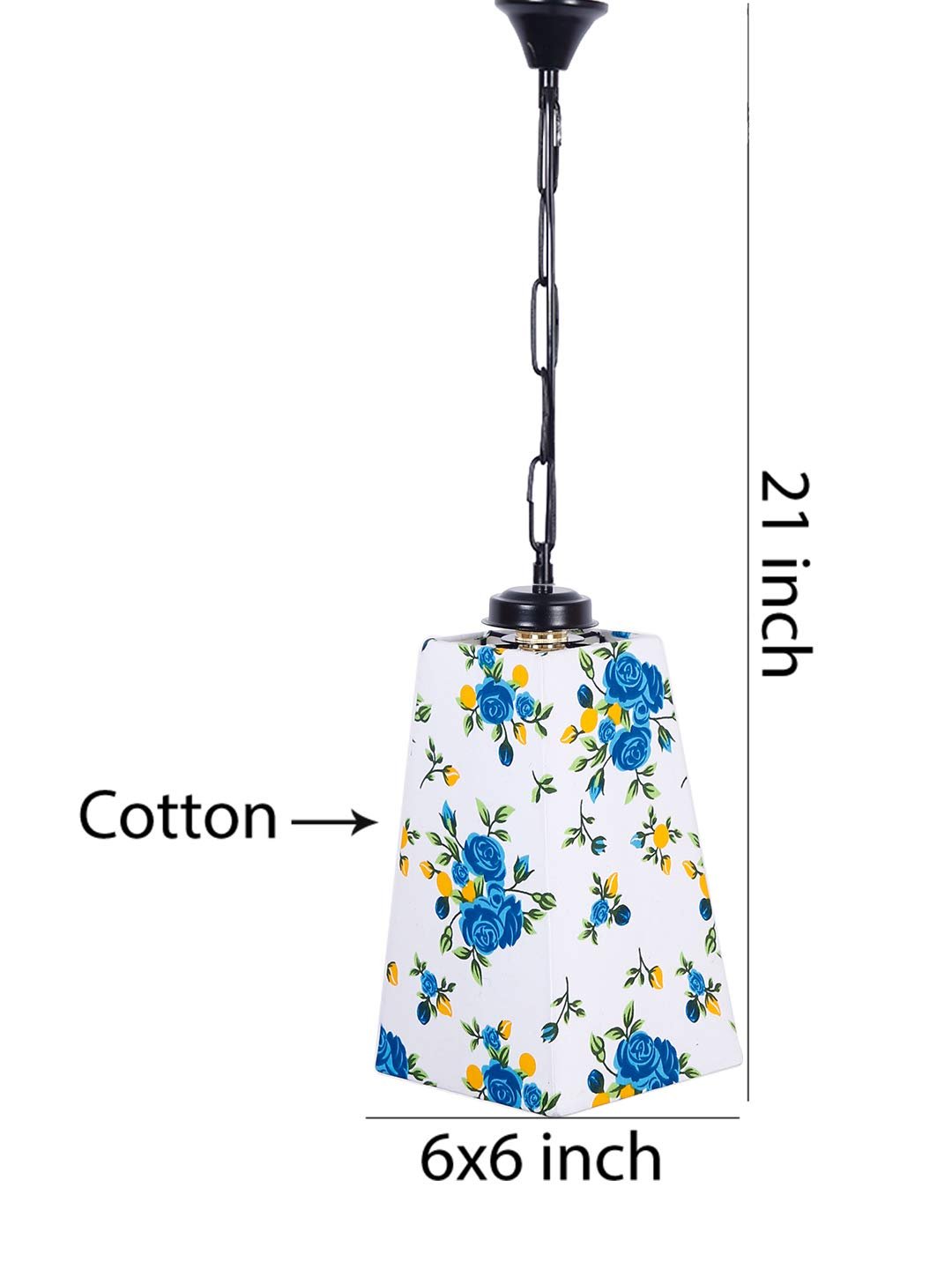 Multicolor Cotton Pyramid Hanging Lamp