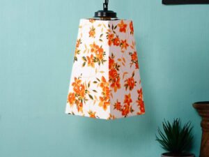 Multicolor Cotton Pyramid Hanging Lamp