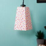 Multicolor Cotton Pyramid Hanging Lamp