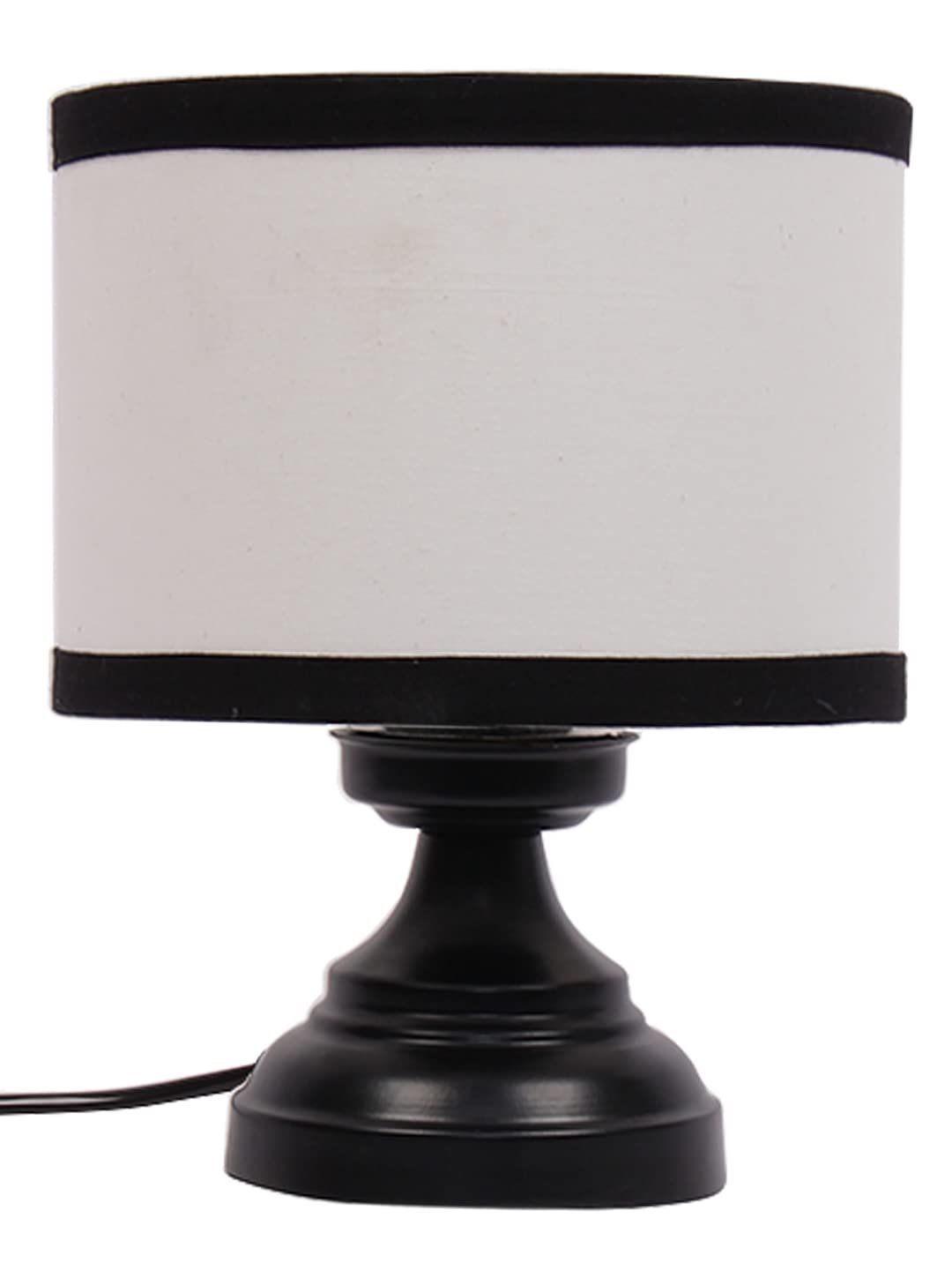 Multicolor Cotton Shade lamp with Black Base