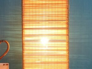 Square Bamboo Shade with Square Wood Base